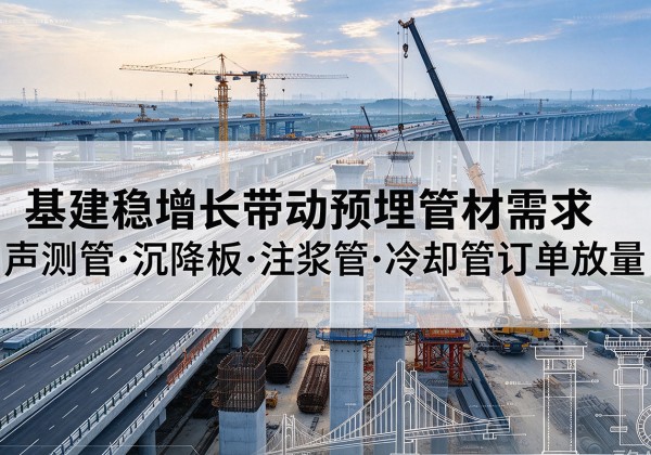 苏尼特左旗基建稳增长带动预埋监测管材需求，声测管、沉降板、注浆管订单持续放量
