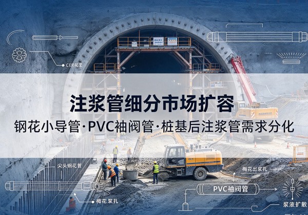 苏尼特左旗注浆管细分市场扩容，隧道钢花小导管、PVC 袖阀管、桩基后注浆管需求分化
